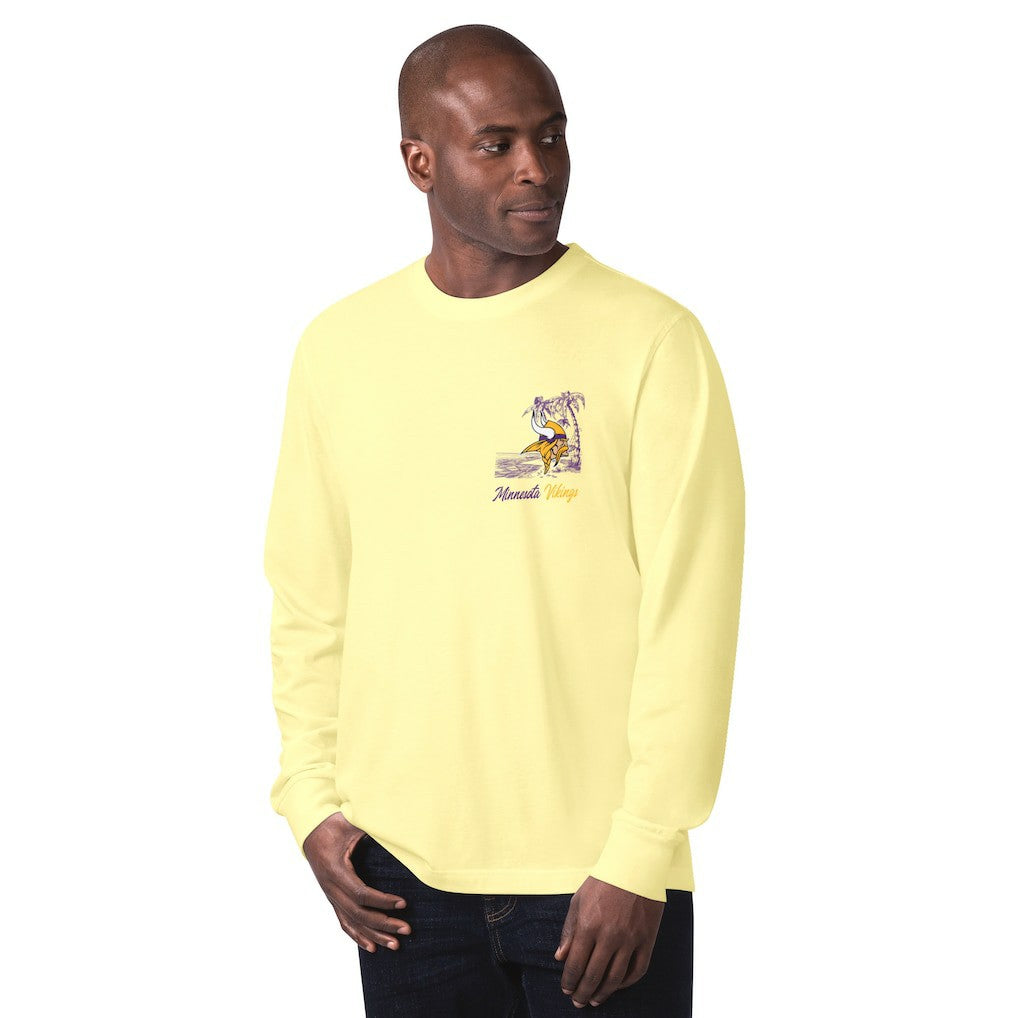 Minnesota Vikings Margaritaville It's Five O'Clock Somewhere Long Sleeve T-Shirt Yellow