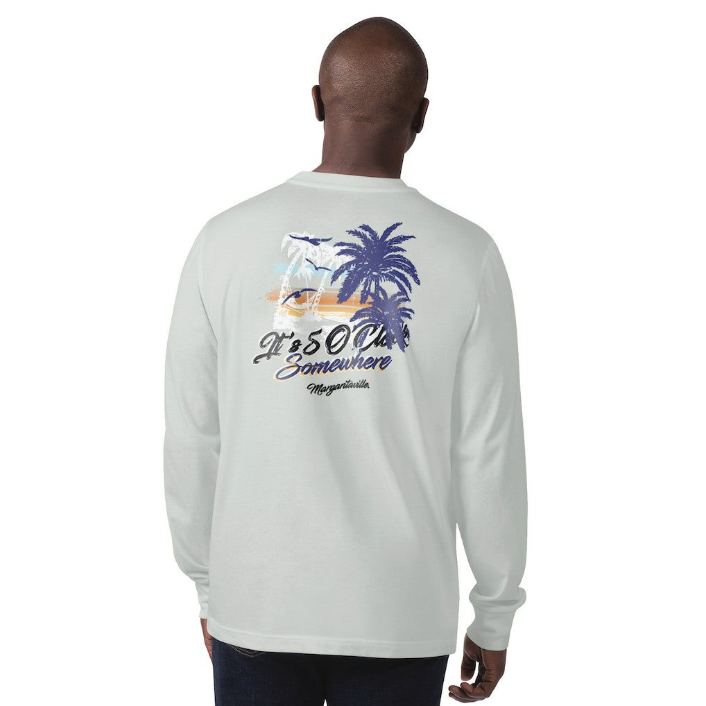 Baltimore Ravens Margaritaville It's Five O'Clock Somewhere Long Sleeve T-Shirt Gray