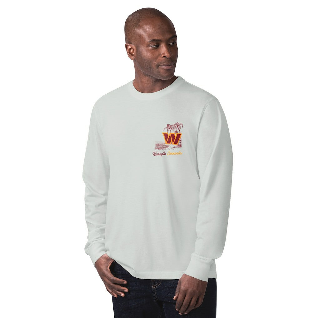 Washington Commanders Margaritaville It's Five O'Clock Somewhere Long Sleeve T-Shirt Gray