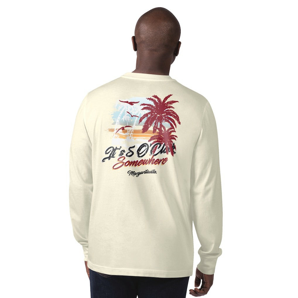 Arizona Cardinals Margaritaville It's Five O'Clock Somewhere Long Sleeve T-Shirt Cream