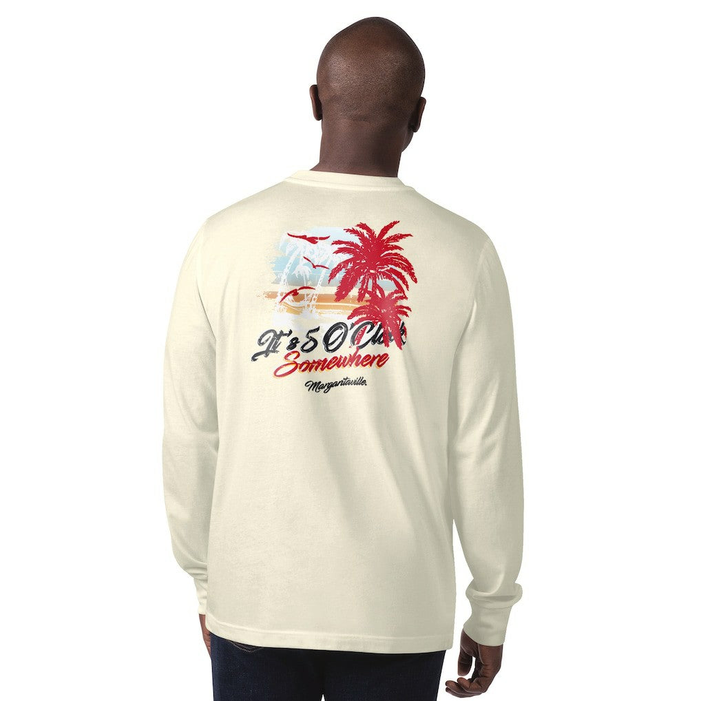 San Francisco 49ers Margaritaville It's Five O'Clock Somewhere Long Sleeve T-Shirt Cream