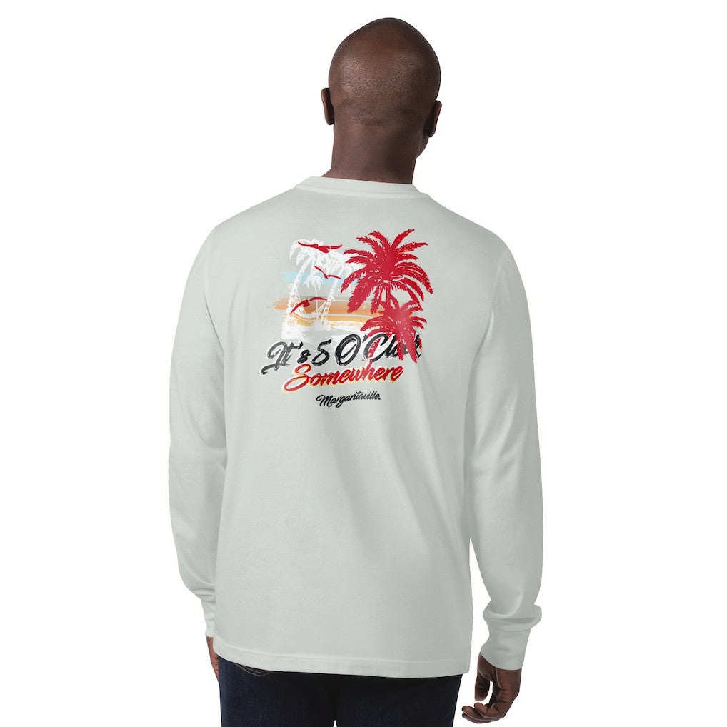 Atlanta Falcons Margaritaville It's Five O'Clock Somewhere Long Sleeve T-Shirt Gray