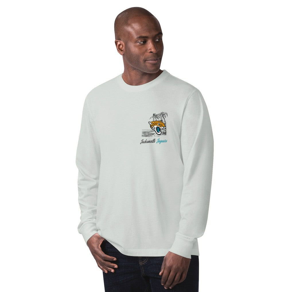 Jacksonville Jaguars Margaritaville It's Five O'Clock Somewhere Long Sleeve T-Shirt Gray