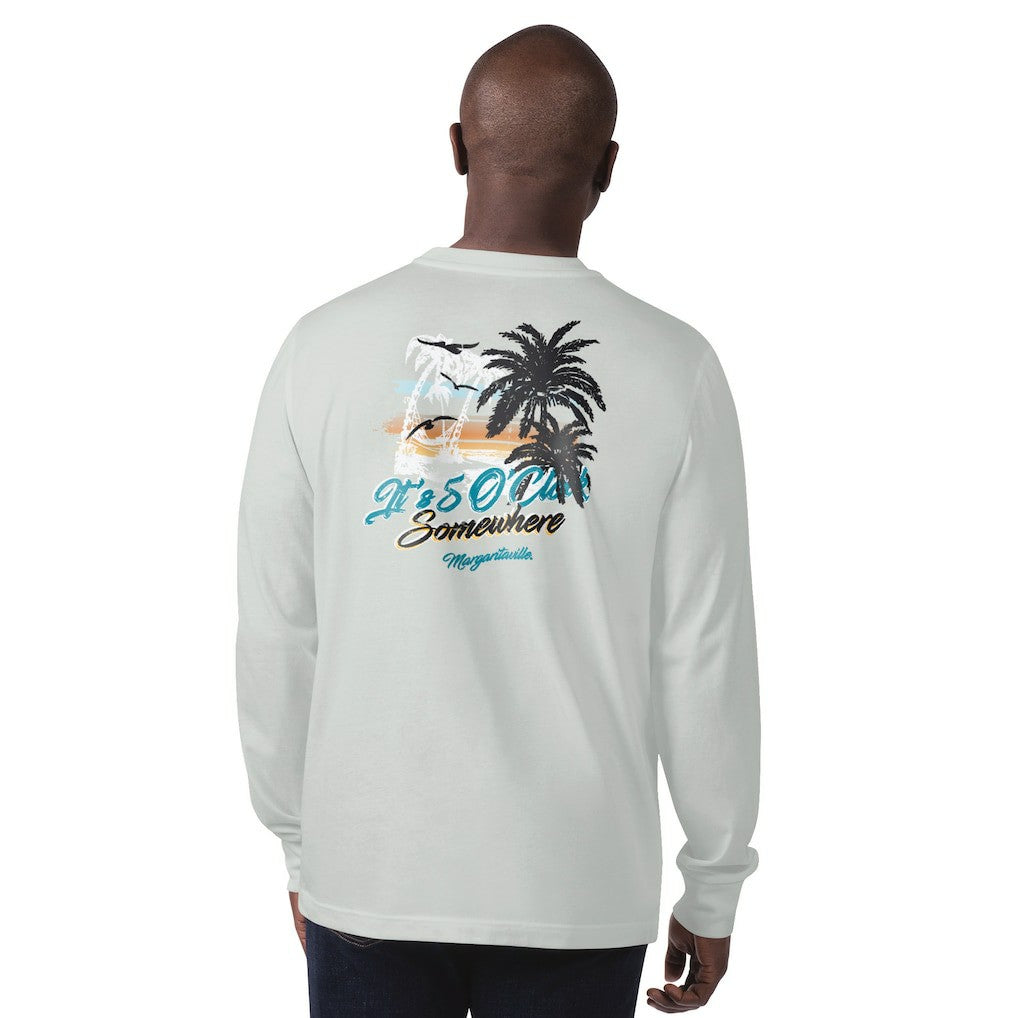 Jacksonville Jaguars Margaritaville It's Five O'Clock Somewhere Long Sleeve T-Shirt Gray
