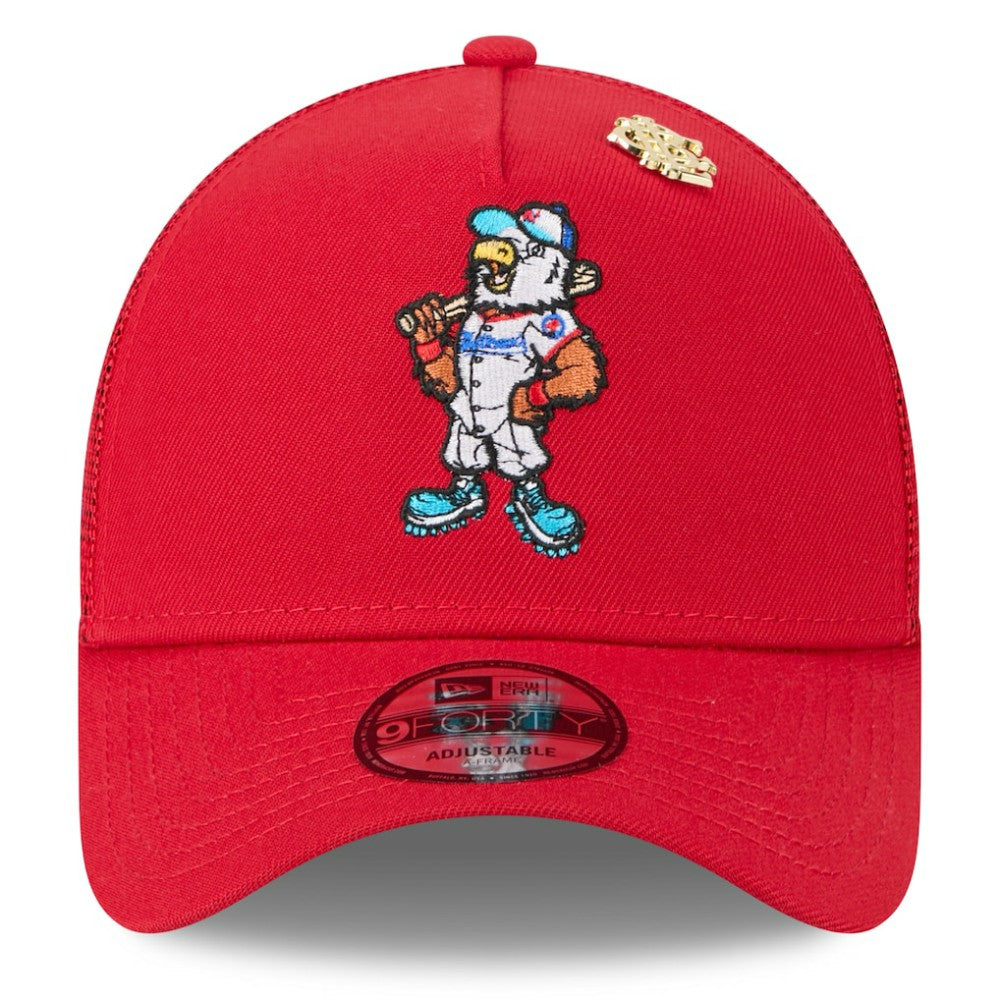 Washington Nationals New Era 2025 Big League Chew A-Frame 9FORTY Adjustable Trucker Hat - Red Hats