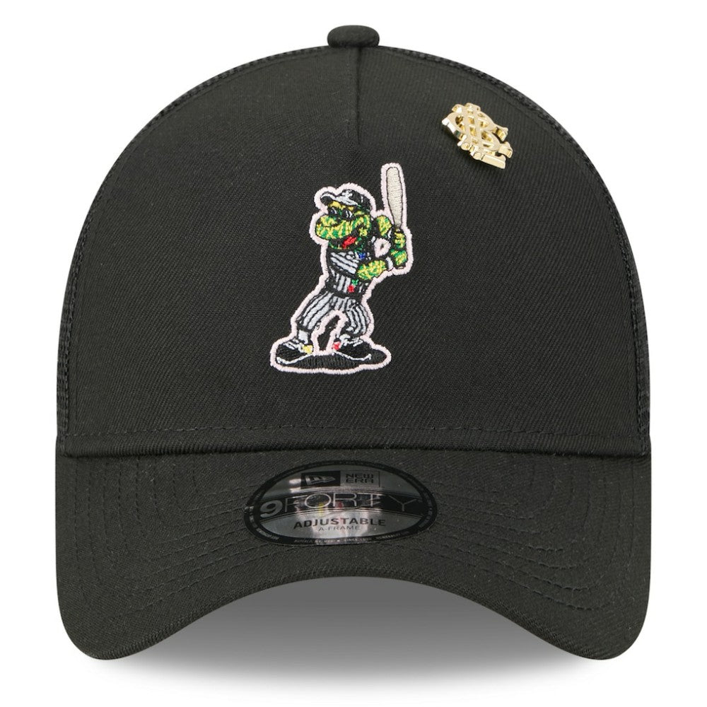 Chicago White Sox New Era 2025 Big League Chew A-Frame 9FORTY Adjustable Trucker Hat - Black Hats