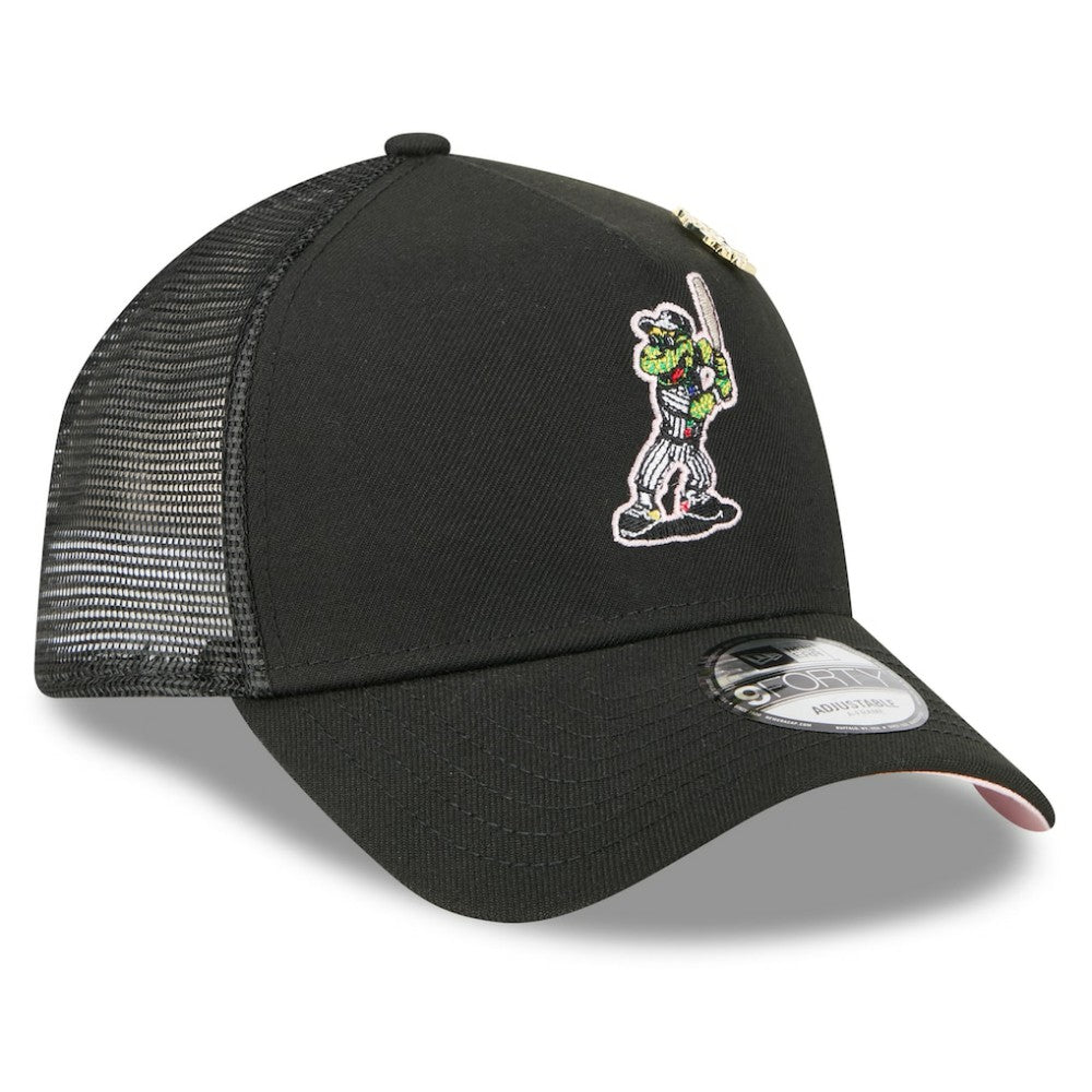 Chicago White Sox New Era 2025 Big League Chew A-Frame 9FORTY Adjustable Trucker Hat - Black Hats