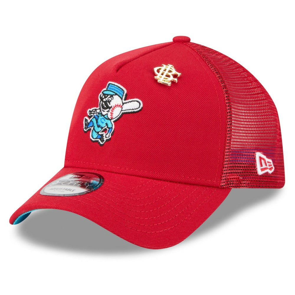 Cincinnati Reds New Era 2025 Big League Chew A-Frame 9FORTY Adjustable Trucker Hat - Red Hats