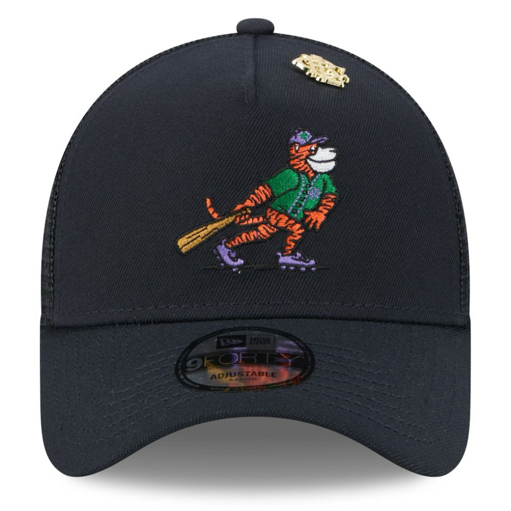 Detroit Tigers New Era 2025 Big League Chew A-Frame 9FORTY Adjustable Trucker Hat - Navy Hats