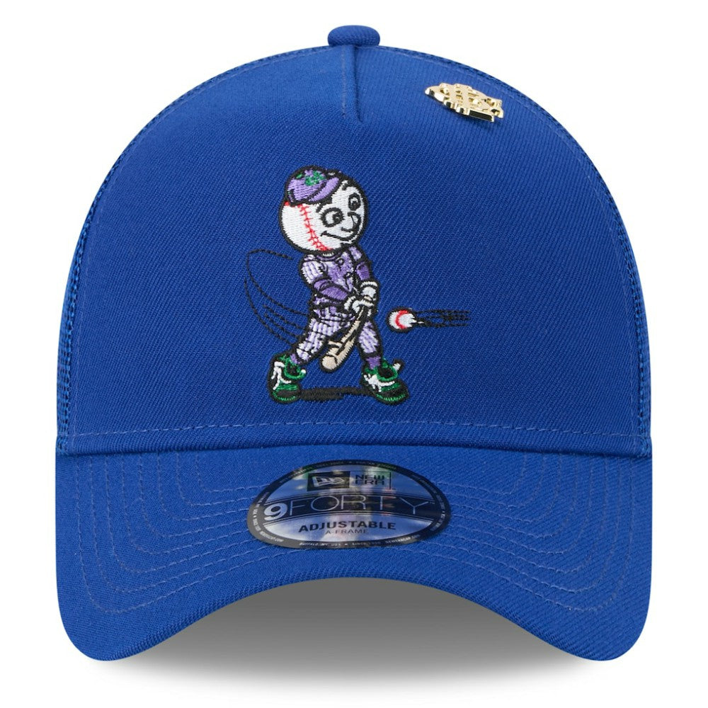 New York Mets New Era 2025 Big League Chew A-Frame 9FORTY Adjustable Trucker Hat - Royal Hats
