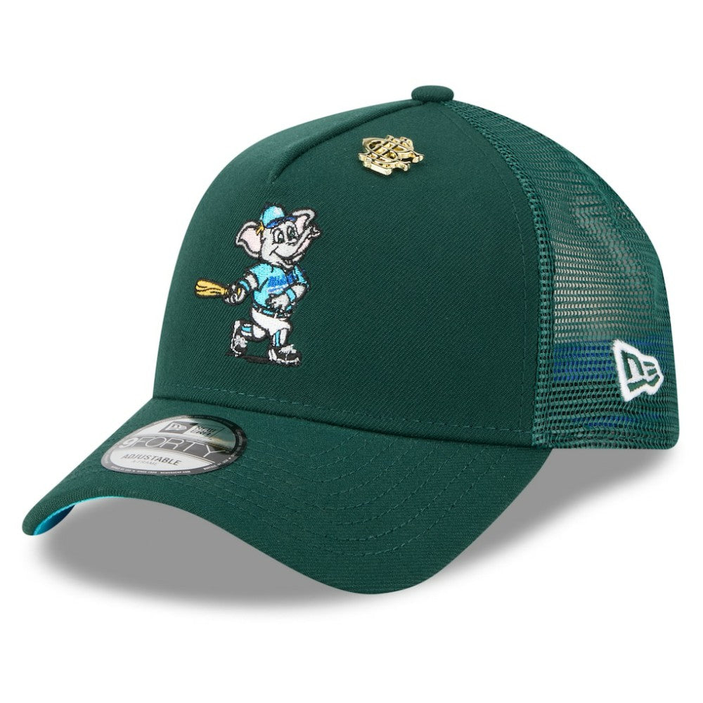 Athletics New Era 2025 Big League Chew A-Frame 9FORTY Adjustable Trucker Hat - Green Hats