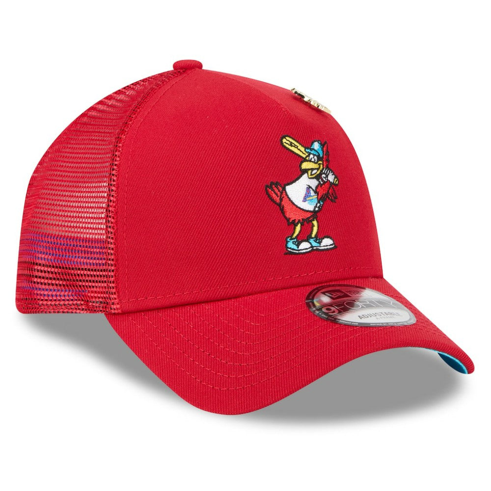St. Louis Cardinals New Era 2025 Big League Chew A-Frame 9FORTY Adjustable Trucker Hat - Red Hats