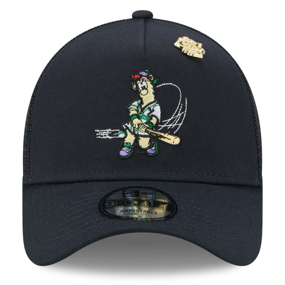 Atlanta Braves New Era 2025 Big League Chew A-Frame 9FORTY Adjustable Trucker Hat - Navy Hats