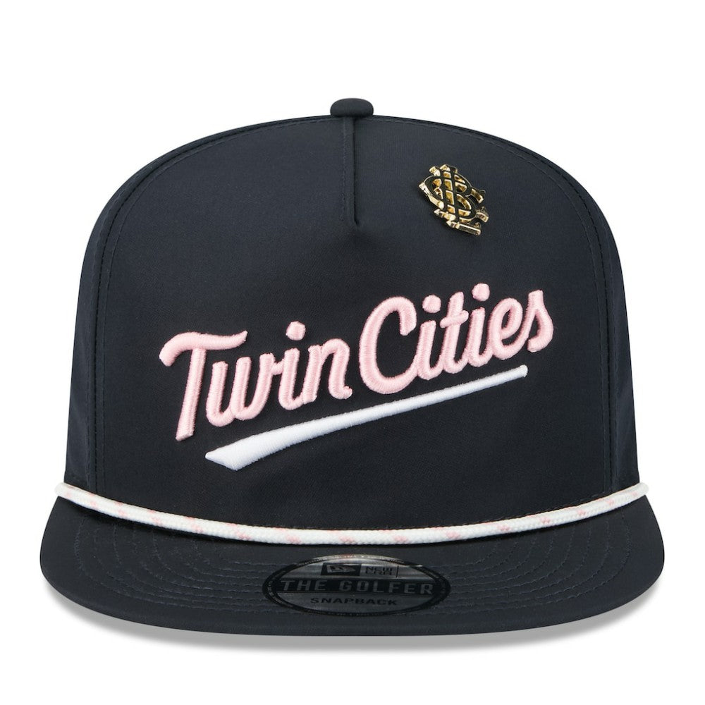 Minnesota Twins New Era 2025 Big League Chew Golfer Snapback Hat - Navy Hats