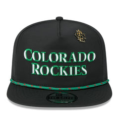 Colorado Rockies New Era 2025 Big League Chew Golfer Snapback Hat - Black Hats