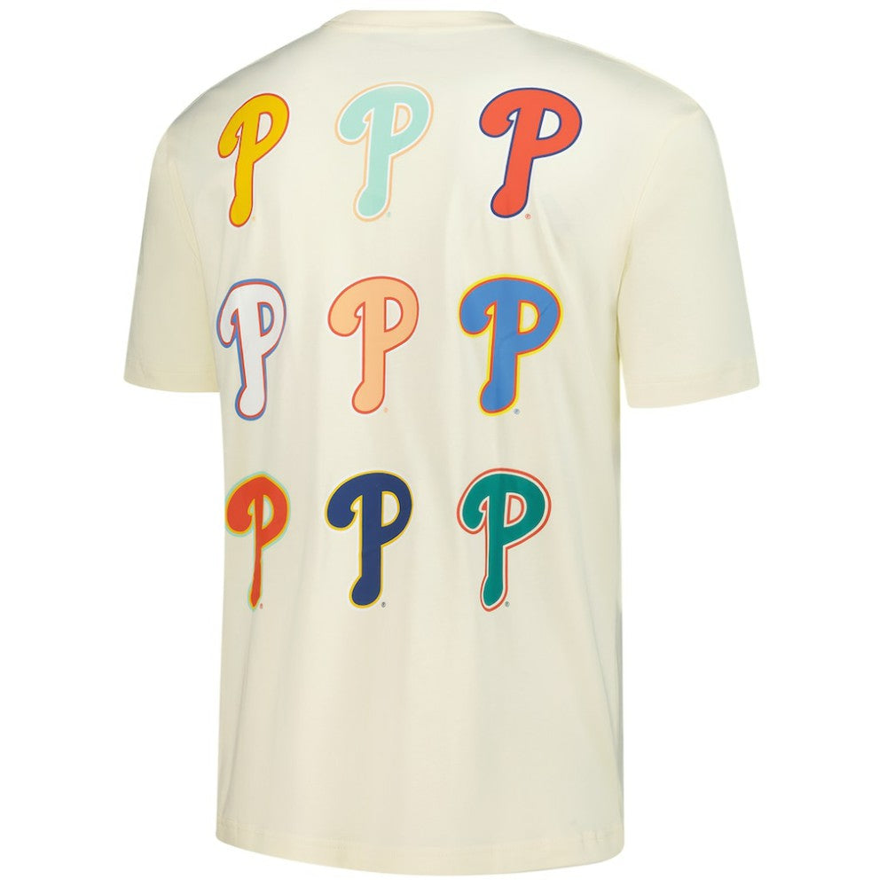Philadelphia Phillies New Era Ransom Note Oversized T-Shirt - Cream T-shirts