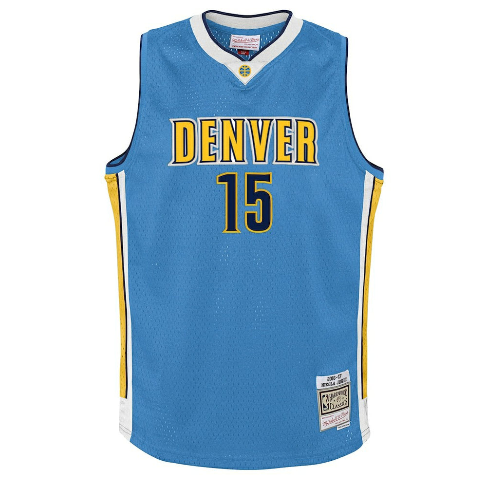 Nikola Jokic Denver Nuggets Youth 2016/17 Hardwood Classics Swingman Jersey Light Blue