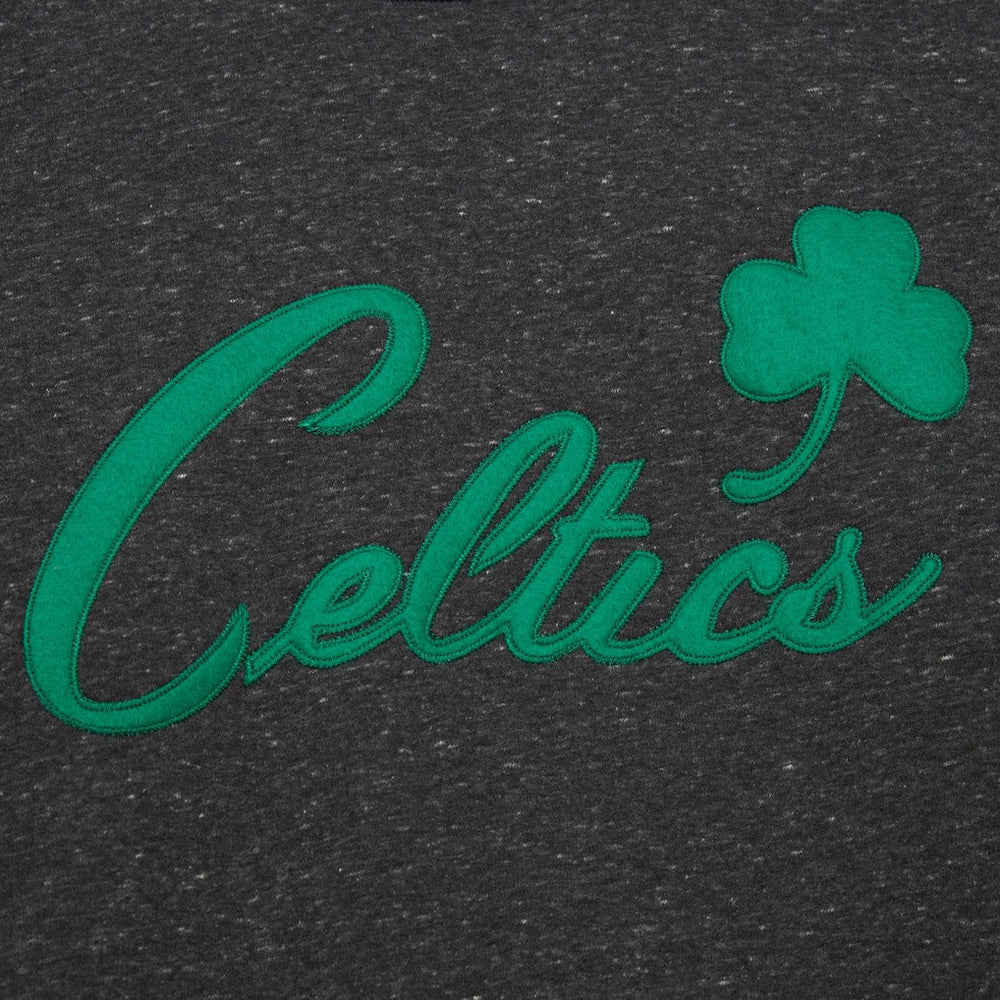 Boston Celtics Hardwood Classics Blackout Collection Snow Washed Pullover Sweatshirt Black