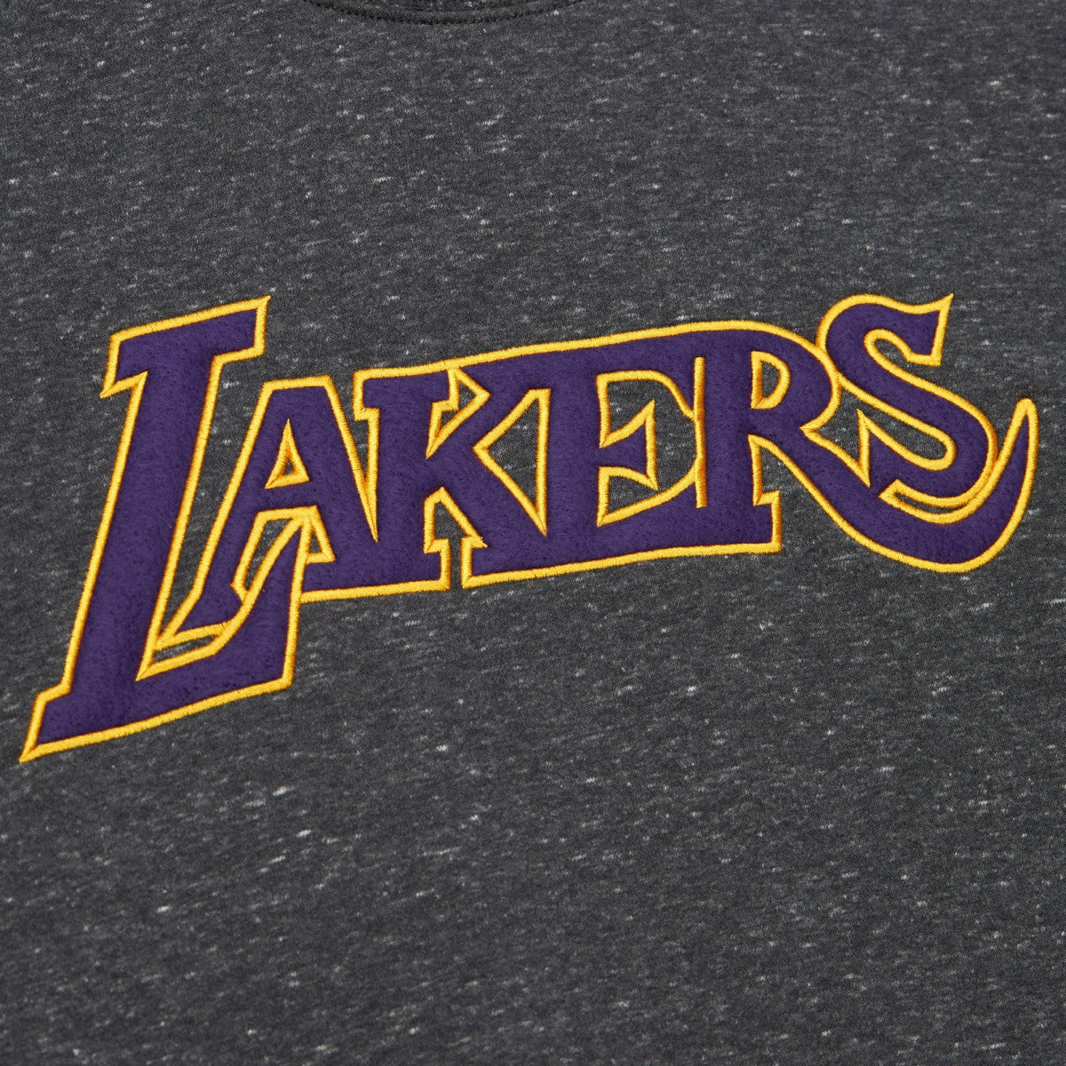 Los Angeles Lakers Black Out Collection Snow Washed Vintage Logo Pullover Sweatshirt Black