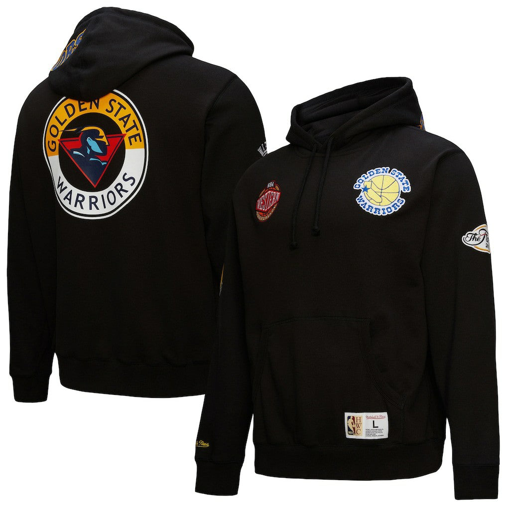 Golden State Warriors Hardwood Classics Blackout Collection Pullover Hoodie Black