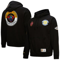 Golden State Warriors Hardwood Classics Blackout Collection Pullover Hoodie Black