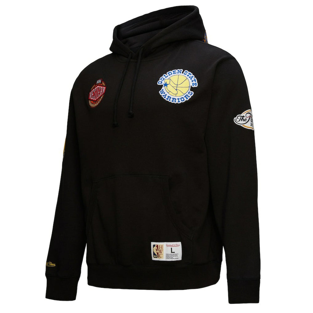Golden State Warriors Hardwood Classics Blackout Collection Pullover Hoodie Black