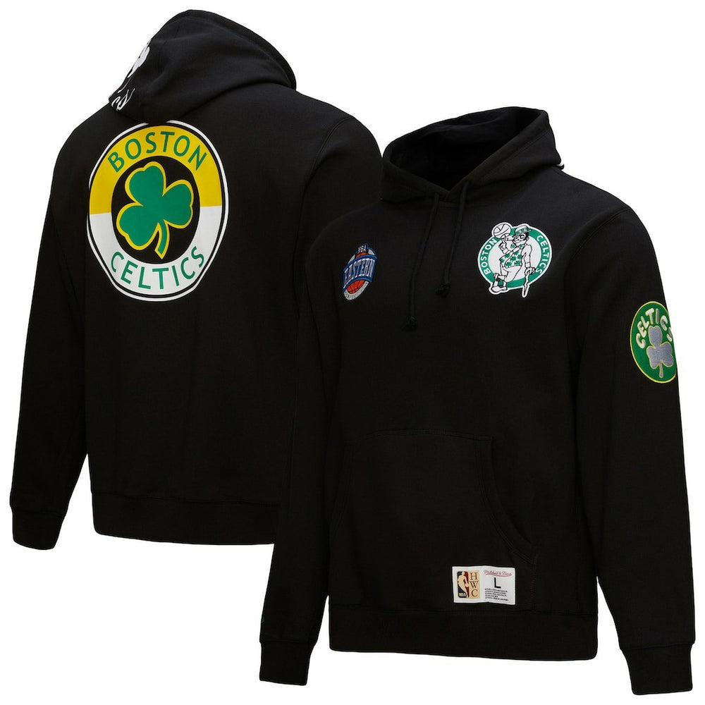 Boston Celtics Hardwood Classics Blackout Collection Pullover Hoodie Black
