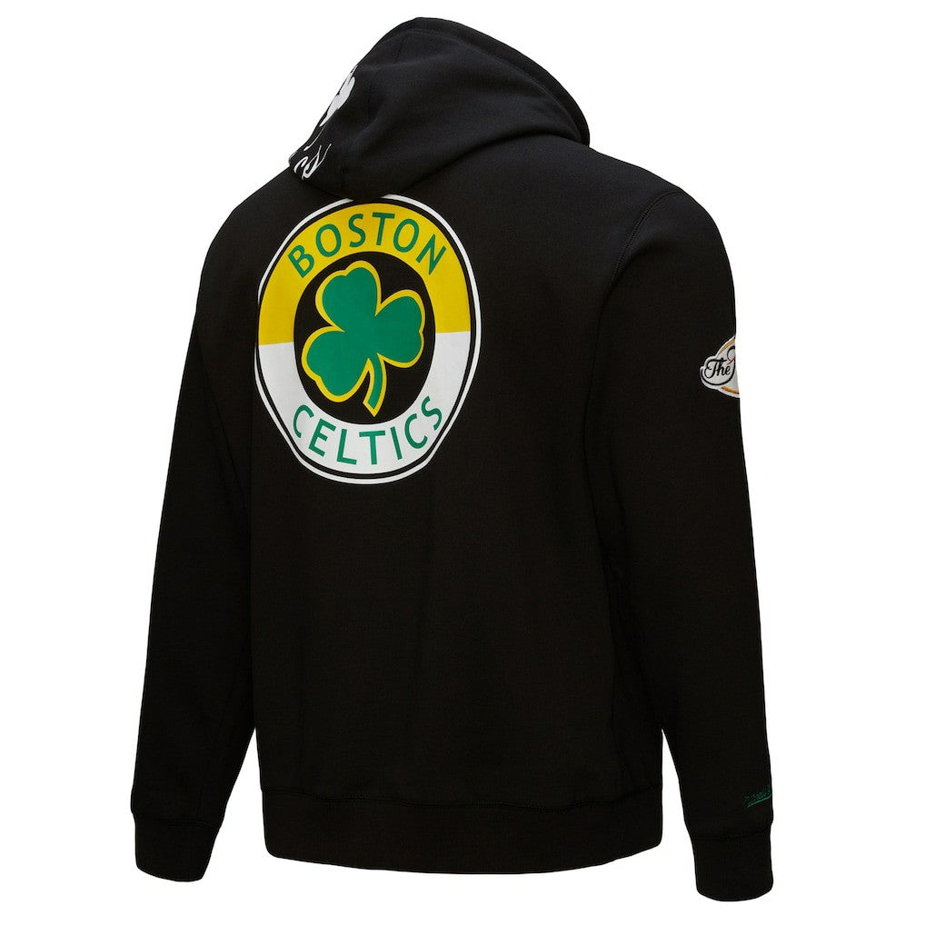 Boston Celtics Hardwood Classics Blackout Collection Pullover Hoodie Black