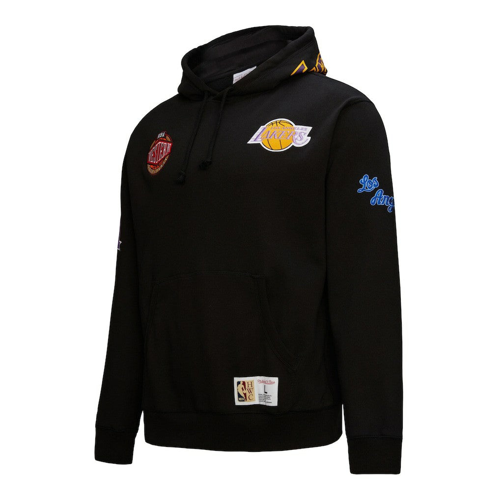 Los Angeles Lakers Hardwood Classics Blackout Collection Pullover Hoodie Black