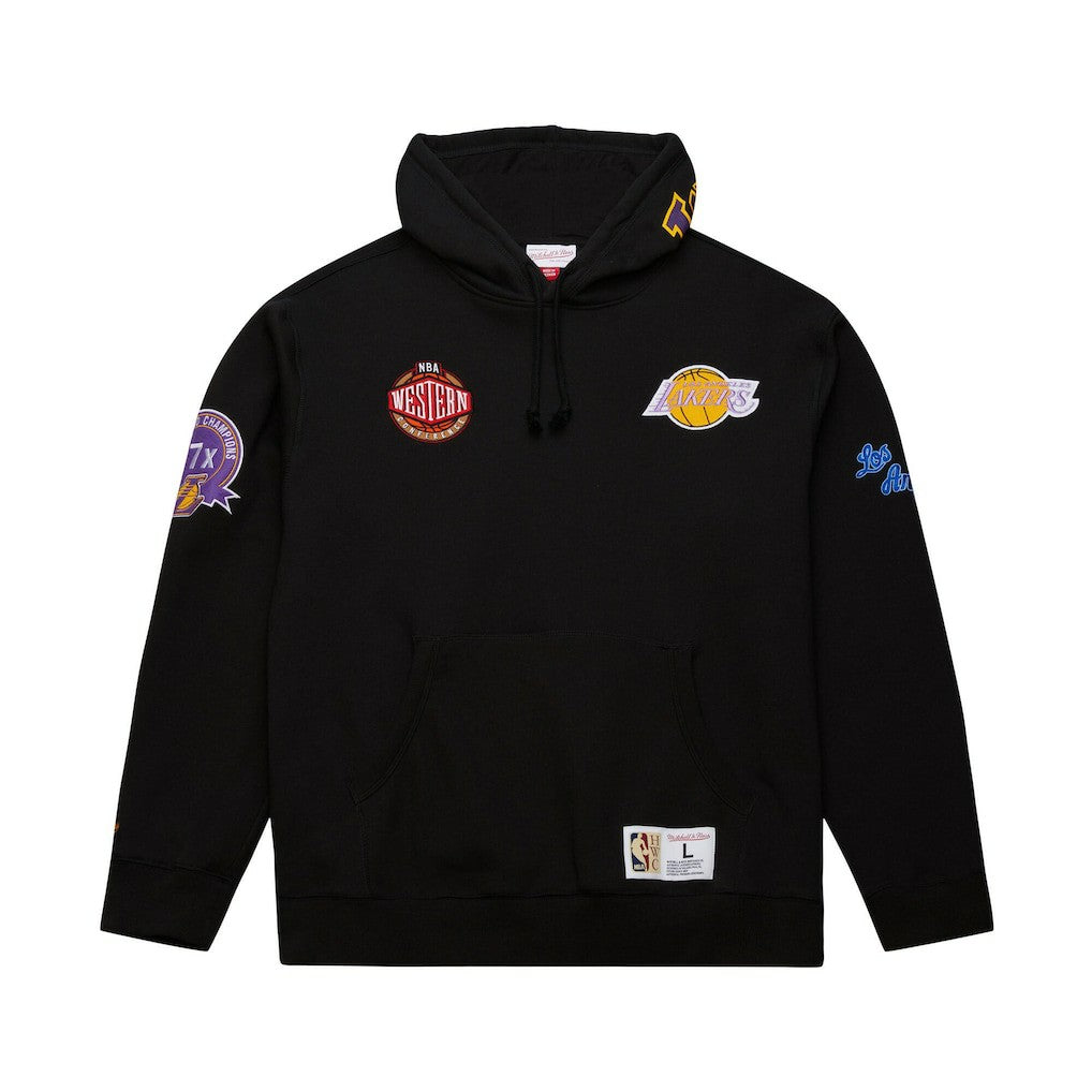 Los Angeles Lakers Hardwood Classics Blackout Collection Pullover Hoodie Black