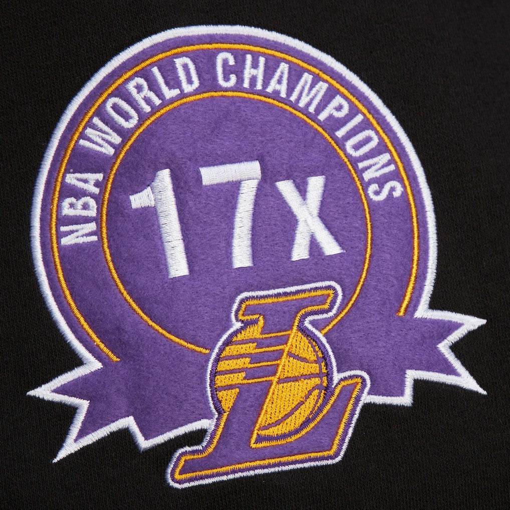 Los Angeles Lakers Hardwood Classics Blackout Collection Pullover Hoodie Black