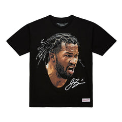 Jalen Brunson NBA Unisex Real Big Face Player T-Shirt Black