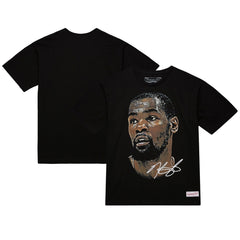 Kevin Durant NBA Unisex Real Big Face Player T-Shirt Black
