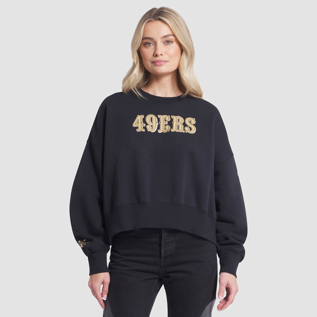 San Francisco 49ers Women's 2025 Rivalries Collection Oversized Phoenix Fleece Sweatshirt Black