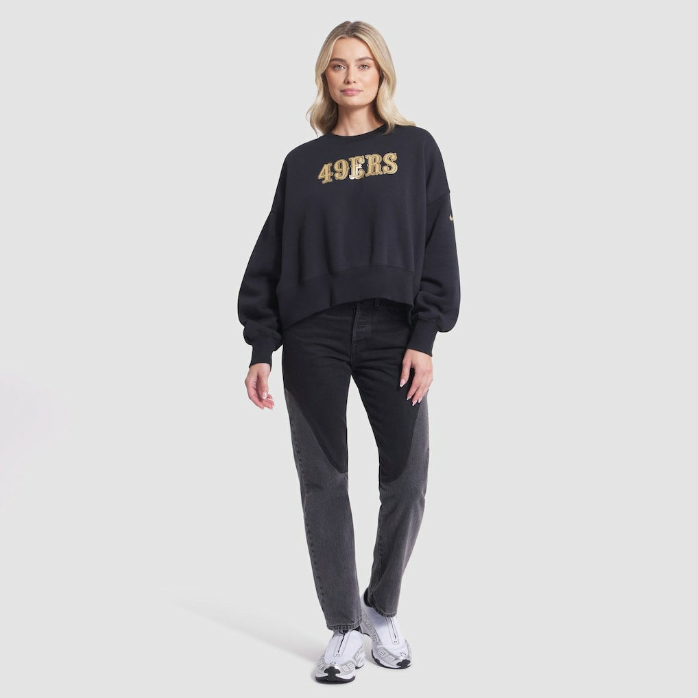 San Francisco 49ers Women's 2025 Rivalries Collection Oversized Phoenix Fleece Sweatshirt Black