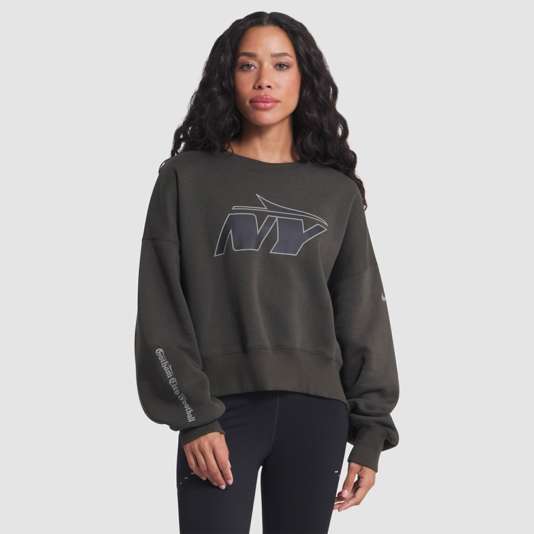 New York Jets Women's 2025 Rivalries Collection Oversized Phoenix Fleece Sweatshirt Gotham Green