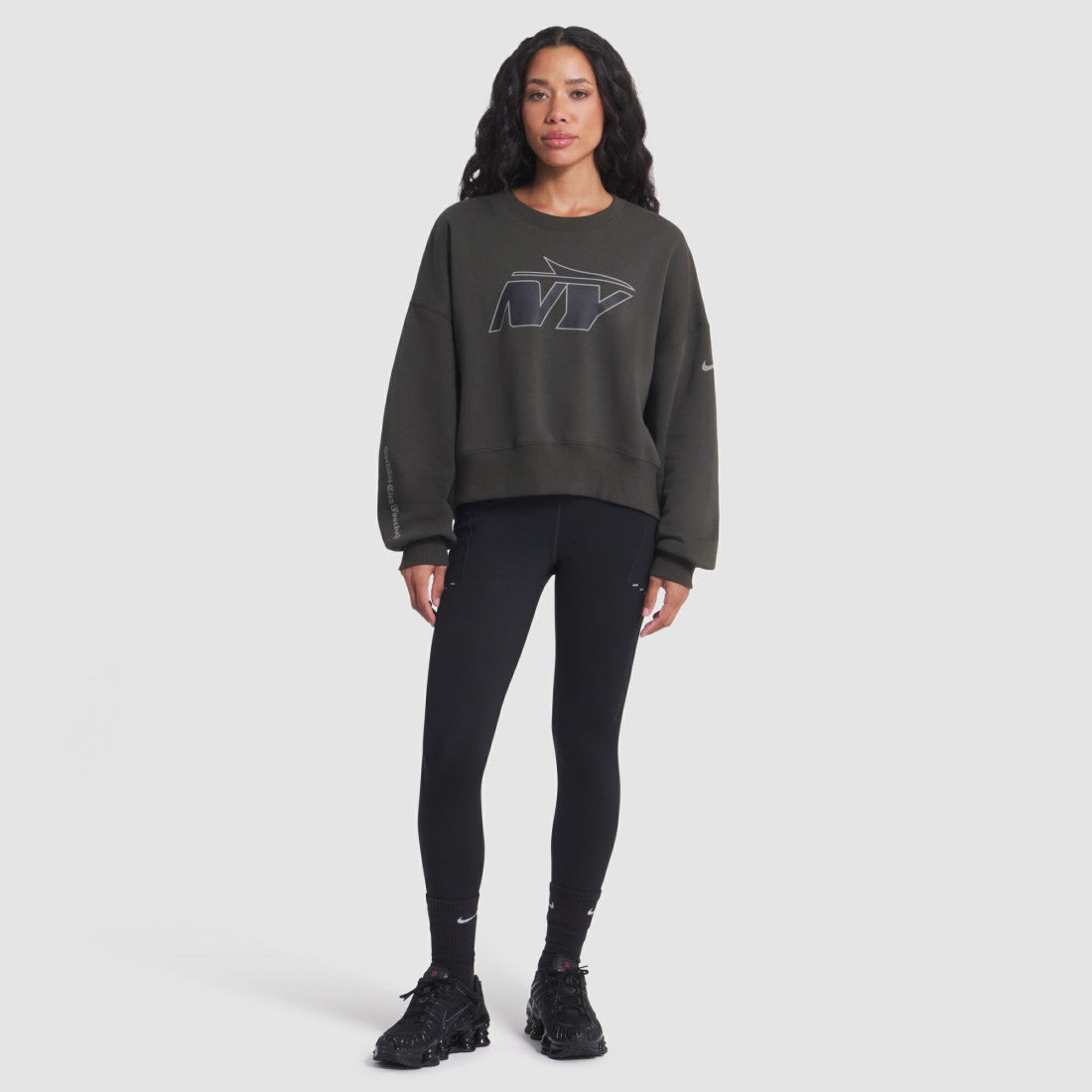 New York Jets Women's 2025 Rivalries Collection Oversized Phoenix Fleece Sweatshirt Gotham Green