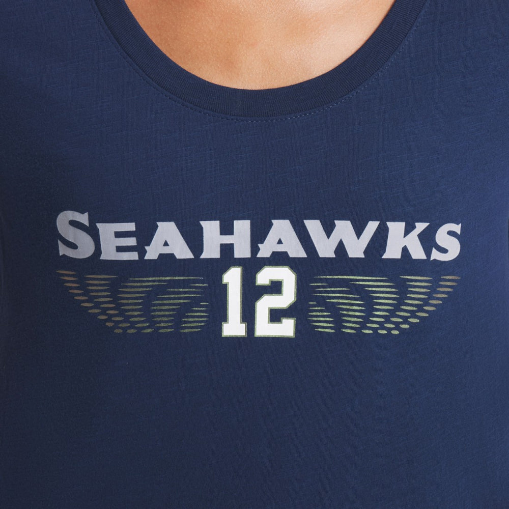 Seattle Seahawks Women's 2025 Rivalries Collection Slub Dri-FIT T-Shirt College Navy