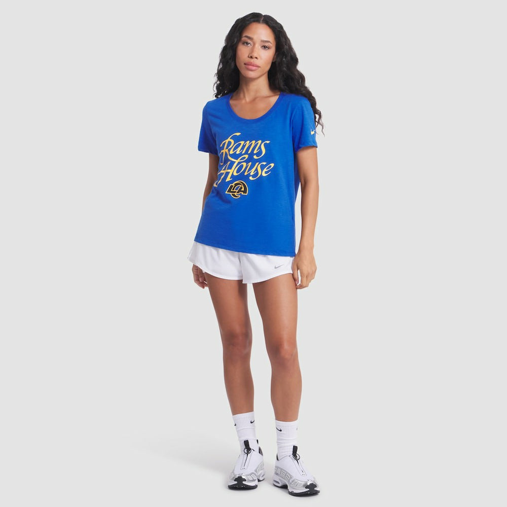 Los Angeles Rams Women's 2025 Rivalries Collection Slub Dri-FIT T-Shirt Royal