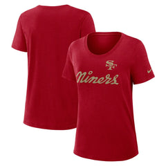 San Francisco 49ers Women's 2025 Rivalries Collection Slub Dri-FIT T-Shirt Scarlet