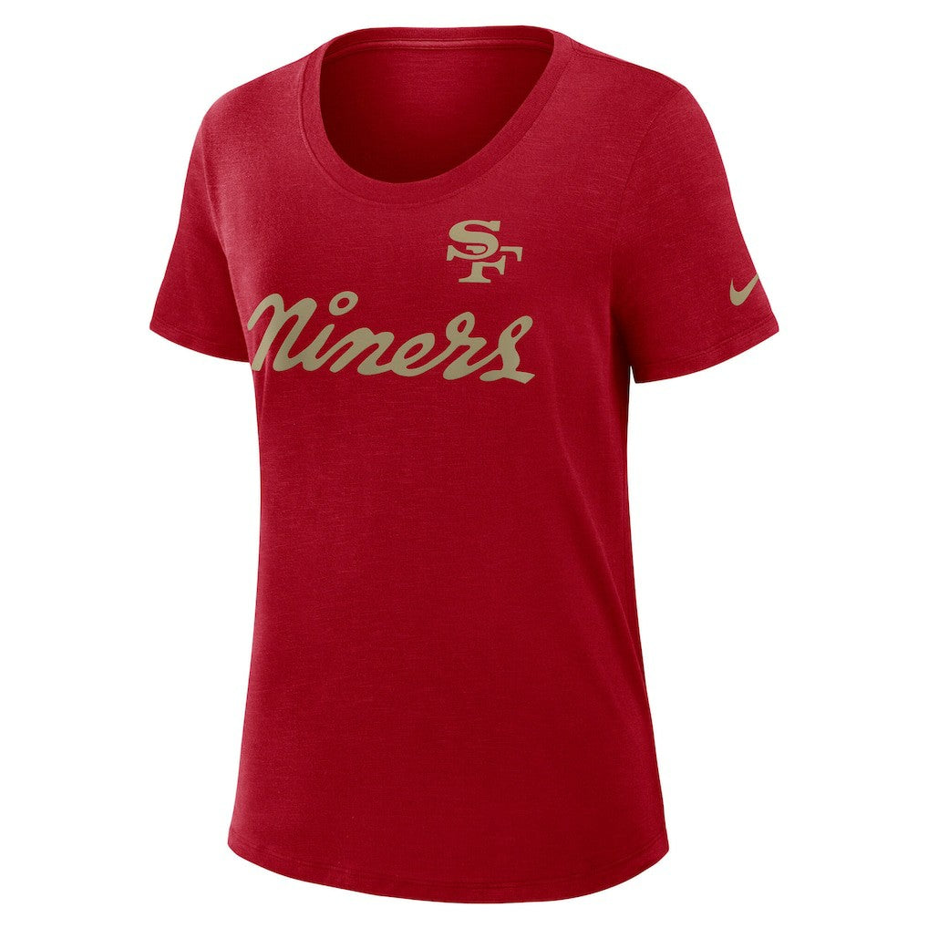 San Francisco 49ers Women's 2025 Rivalries Collection Slub Dri-FIT T-Shirt Scarlet