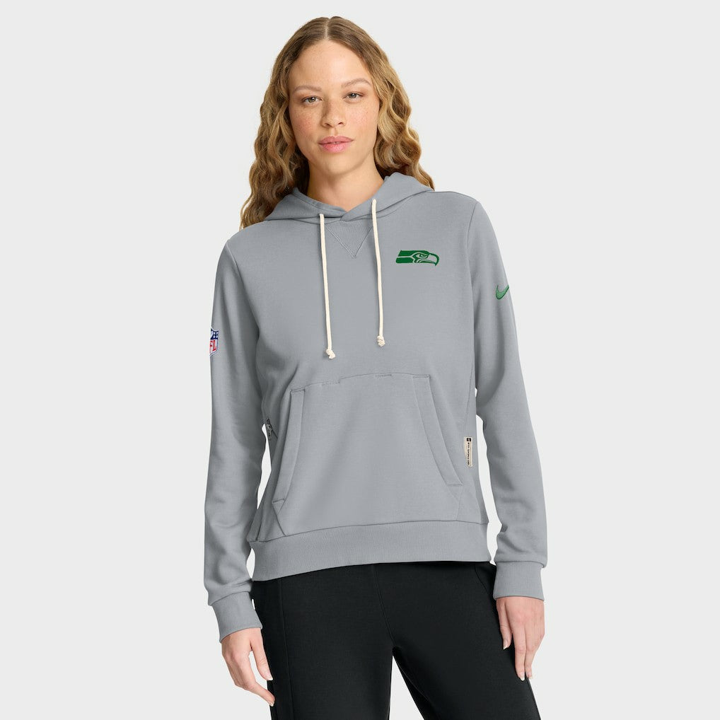 Seattle Seahawks Women's 2025 Rivalries Collection Standard Issue Sideline Dri-FIT Hoodie Wolf Gray