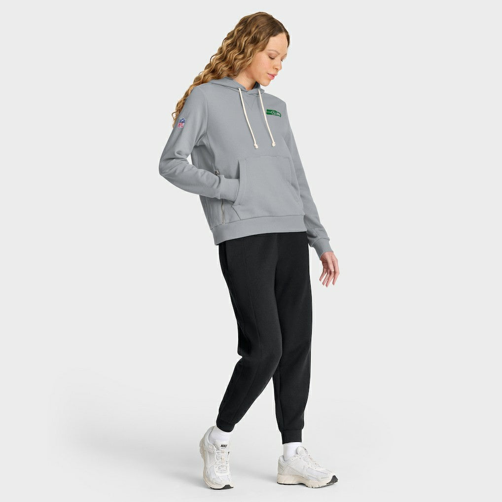 Seattle Seahawks Women's 2025 Rivalries Collection Standard Issue Sideline Dri-FIT Hoodie Wolf Gray