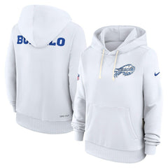 Buffalo Bills Women's 2025 Rivalries Collection Standard Issue Sideline Dri-FIT Hoodie White