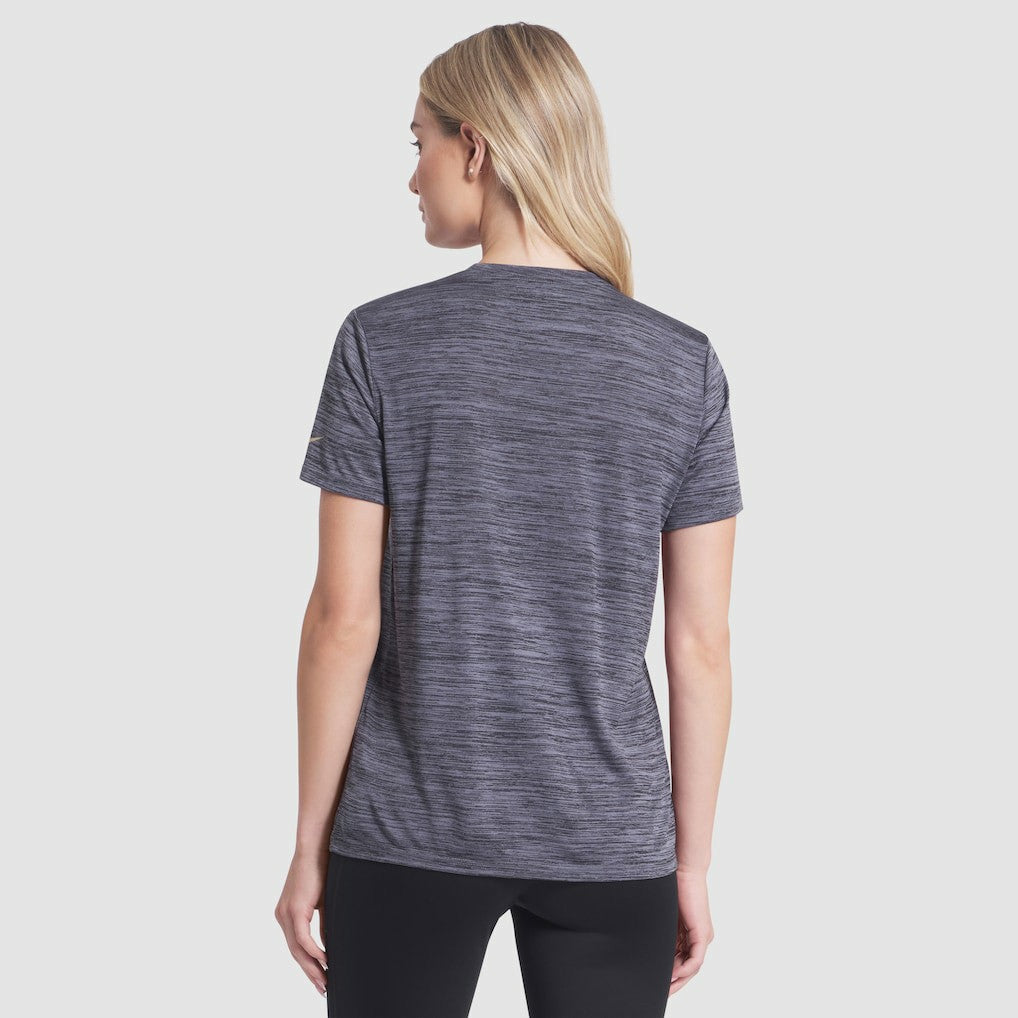 San Francisco 49ers Women's 2025 Rivalries Collection Sideline Velocity Dri-FIT T-Shirt Heather Charcoal