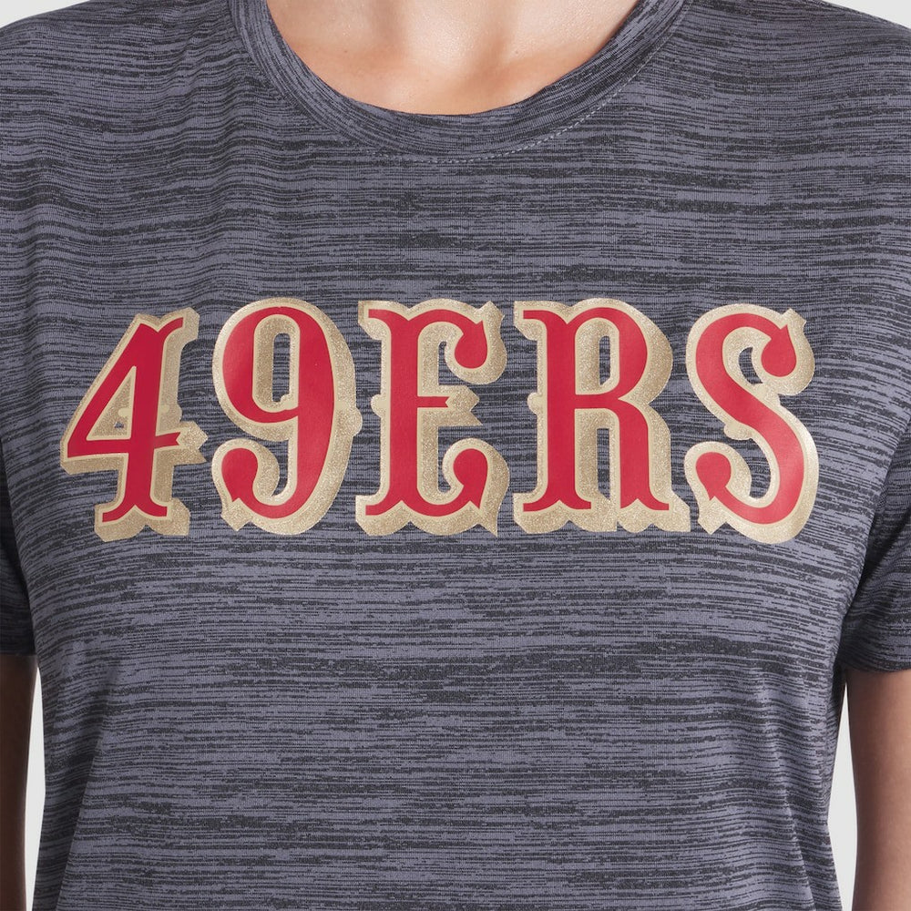 San Francisco 49ers Women's 2025 Rivalries Collection Sideline Velocity Dri-FIT T-Shirt Heather Charcoal
