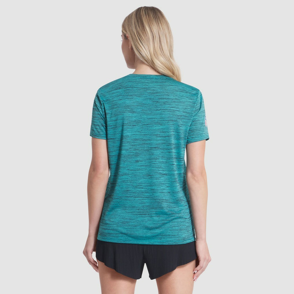 Miami Dolphins Women's 2025 Rivalries Collection Sideline Velocity Dri-FIT T-Shirt Turbo Green