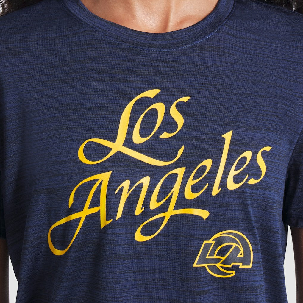 Los Angeles Rams Women's 2025 Rivalries Collection Sideline Velocity Dri-FIT T-Shirt Midnight Blue