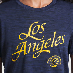 Los Angeles Rams Women's 2025 Rivalries Collection Sideline Velocity Dri-FIT T-Shirt Midnight Blue
