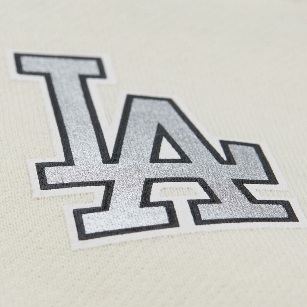 Los Angeles Dodgers Mitchell & Ness Women's Cooperstown Collection Blocked Fleece Pullover Sweatshirt- Gray/Black Pullover